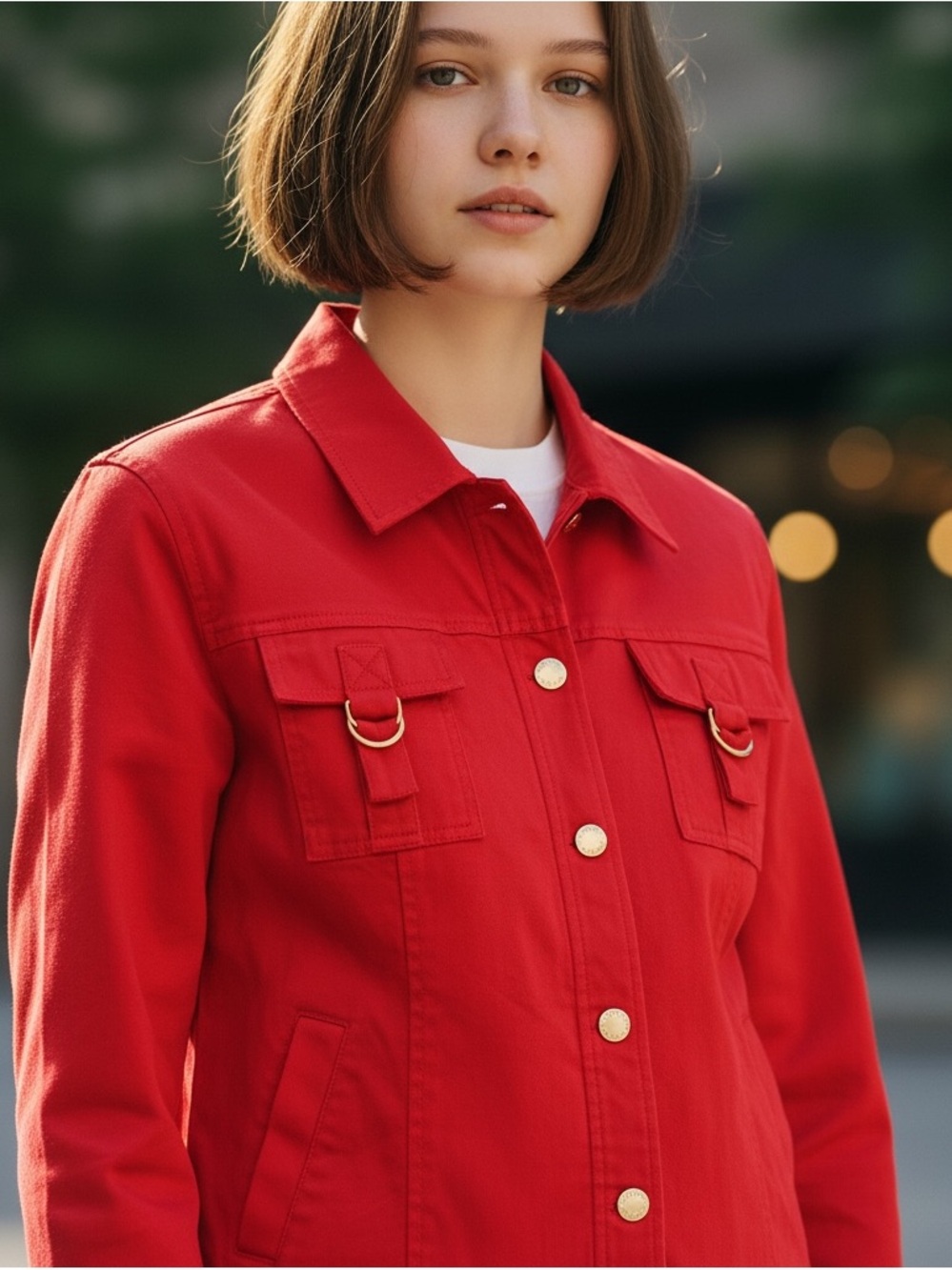 Jones New York Stretch Red Jacket